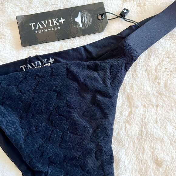 NWT Tavik Heather Black Swim Bottom in Textured Cheetah - Extra Small - Picture 3 of 7